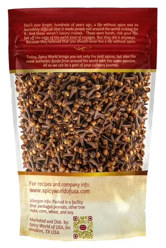 Vista 8 de Bolsa de clavos enteros de 3.5 onzas, ideal para alimentos, té, bolas de pomandro e incluso popurrí - por Spicy World