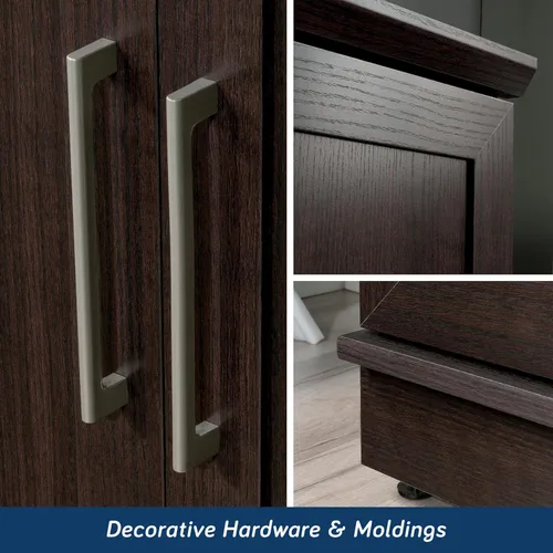 Vista 6 de Sauder HomePlus - Armario de almacenamiento/ gabinetes de despensa, acabado de roble Dakota