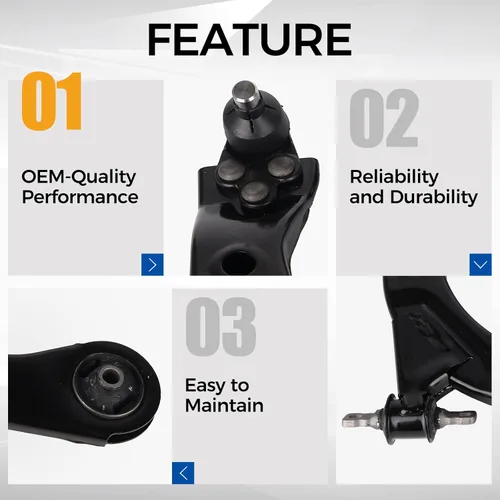 Vista 4 de MACEL K620301 K620302 Kit de brazo de control delantero inferior para Chevy Cobalt 2005-2010, HHR 2006-2011, Pontiac G5 2007-2010, Pursuit