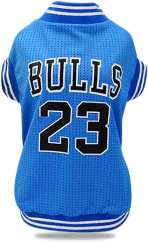 Ropa para perros Camiseta transpirable de malla de baloncesto, ropa para mascotas, ropa deportiva para cachorros, camisa para perros de moda de Azul
