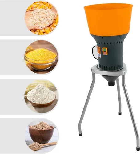 Vista 4 de YIYIBYUS Molinillo de grano de 110 V, molinillo eléctrico de maíz, molinillo de cereales secos para granos secos/deshidratados, especias, arroz