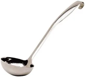 WIN-WARE Acero Inoxidable Sopa Y Salsa Cucharón Cuchara de servir/. Servicio untensil con gancho para colgar para almacenamiento y dedo Grip en el