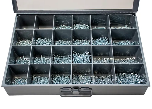 Vista 3 de El kit surtido de tornillos de máquina incluye puntas Phillips, 2,410 piezas Phillips Pan Head