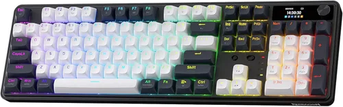 Vista 14 de Redragon K745 PRO Teclado de Juegos Inalámbrico con Sello RGB, Teclado Mecánico de 108 Teclas con 4 Teclas Extra, Enchufe LED Orientado al Sur
