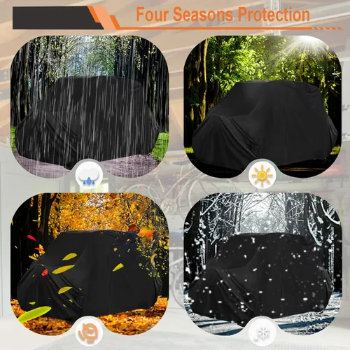 Vista 7 de Funda UTV de 4 plazas resistente con cremallera 420D impermeable para Kawasaki Teryx 4 Krx 4 Mule, Polaris Ranger Crew 570 1000 RZR General 4