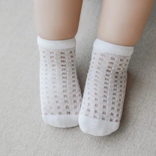 Vista 4 de Toddler Socks Boys and Girls 8 Pack Cotton Baby Socks Cute Wrinkled 0-6 Months