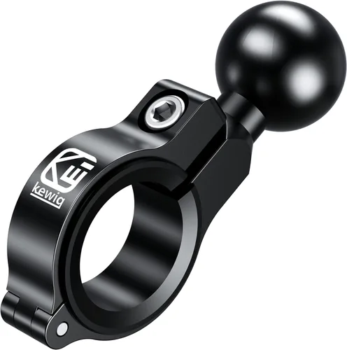 BRCOVAN Base de montaje de manillar de aleación de aluminio con bola de TPU de 1 pulgada para carril redondo de diámetro 0.5 pulgadas, 0.87