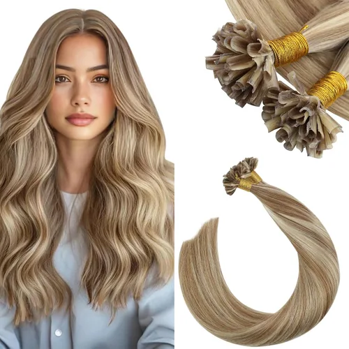 Vista 58 de Ugeat - Extensiones de cabello humano con microanillo, 14 pulgadas, extensiones de cabello Remy con microcuentas de 1 gm/hebra, 50 gms, extensiones