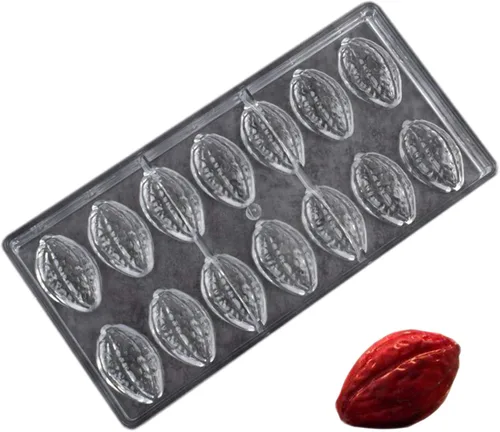 Vista 23 de Molde de policarbonato para chocolate, molde de caramelo de bricolaje, utensilios para hornear de plástico duro transparente, herramientas de 1