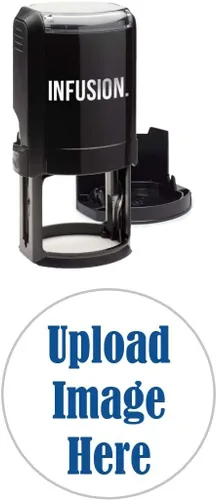 Vista 20 de Infusion 1-5/8" x 1-5/8" Personalizado, Grande, Ronda Autoentintado Logo Sello, Negro