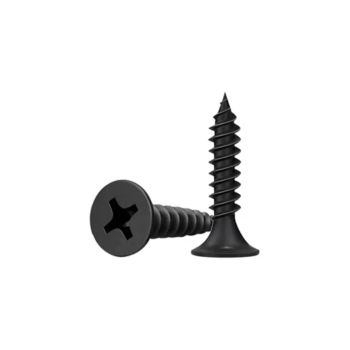 Vista 8 de Tornillos para madera negros #6 x 1-1/4", 100 piezas, cabeza Phillips, tornillo autorroscante plano rápido, tornillos para paneles de yeso de rosca