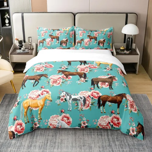 Vista 24 de Erosebridal Funda de edredón de cola de sirena de algodón 100% orgánico, tamaño individual, funda de edredón de escamas de peces para niños, juego