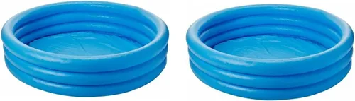 Intex - Piscina inflable (45 x 10 pulgadas) (azul cristal) (paquete de 2)