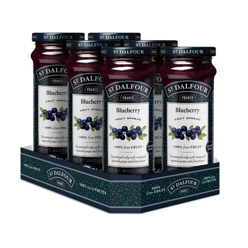 Vista 27 de St. Dalfour Untable de fruta de frambuesa negra, 10 onzas, 100% de frutas, sin ingredientes artificiales, sin OMG, sin azúcar de caña, todo natural