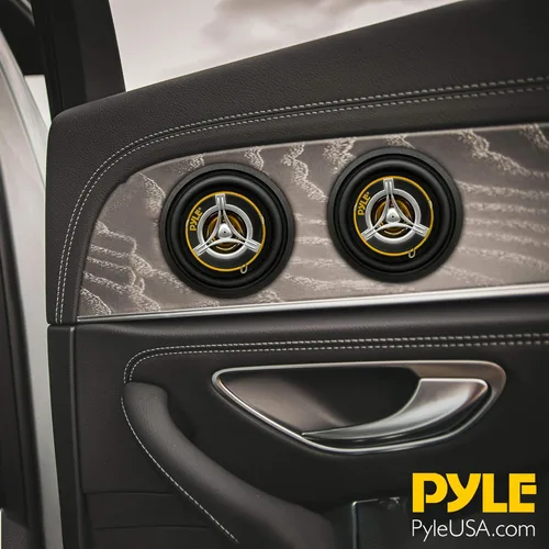 Vista 6 de Sistema de altavoces de coche de dos vías Pyle - Pro de 3.5 pulgadas 120 vatios 4 ohmios Tweeter medio componente de audio de sonido para estéreo