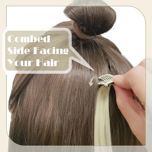 Vista 5 de Dreamlover - Clips para extensiones de cabello, clips para peluca con 9 dientes, 30 piezas