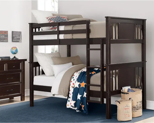 Vista 12 de Dorel Living Dylan - cama litera, individual, Madera, Blanco Espresso
