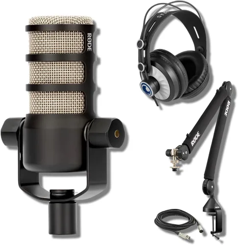 Vista 16 de Rode PodMic - Micrófono dinámico para podcast con cable XLR y paño de pulido StreamEye