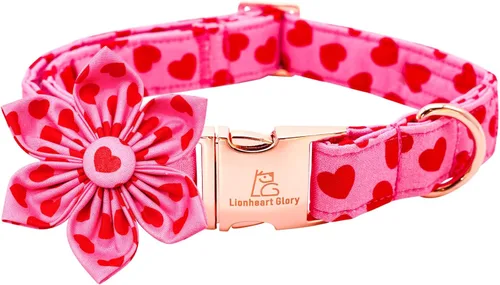 Vista 36 de Lionheart glory - Collar de perro de San Valentín, collares para perros con lazo, collares para mascotas ajustables con lazo para perros pequeños