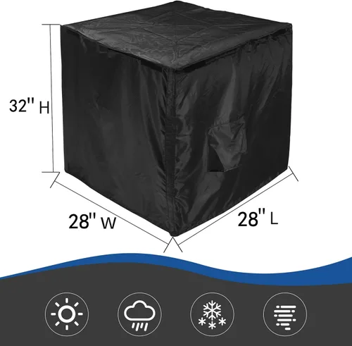 Vista 7 de Cubierta central de aire acondicionado para unidades exteriores, cubierta impermeable 2 en 1 con malla ventilada y diseño superior desmontable