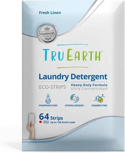 Vista 13 de Tru Earth Platinum – Hojas de detergente para ropa resistentes – hasta 64 cargas (32 unidades), sin fragancia, fórmula de tiras ultraconcentradas