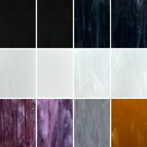 Vista 25 de LITMIND 12 hojas de vidrieras iridiscentes – 4 x 6 pulgadas de vidrio de arte arcoíris opaco para mosaicos, manualidades y proyectos de bricolaje