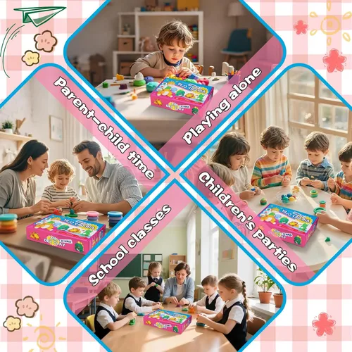 Vista 5 de ifergoo Arcilla seca al aire para niños, kit de arcilla para modelar animales, 6 diseños de animales con herramientas de escultura y tutoriales