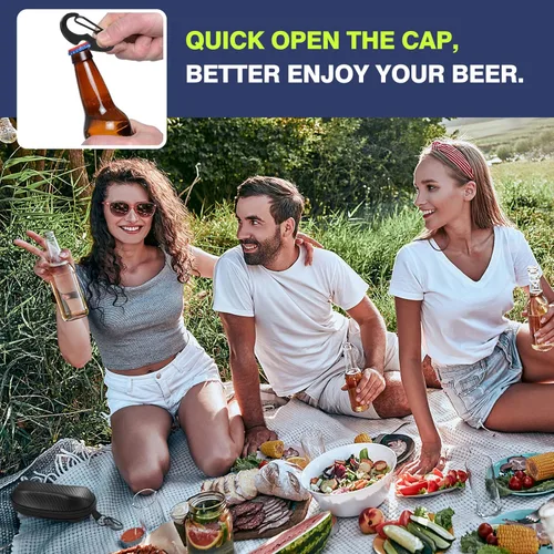 Vista 7 de MoKo Funda para gafas de sol semidíura, funda protectora unisex para gafas con gancho colgante de metal