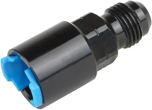 Vista 3 de YSIL 6AN macho a 3/8 "ID hembra de desconexión rápida manguera recta de aluminio Push on EFI adaptador negro con bloqueo de resorte, 2