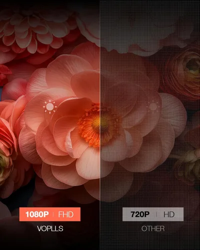 Vista 4 de Proyector nativo 1080P: Mini proyector inteligente con WiFi y Bluetooth, enfoque automático y proyector portátil Keystone para exteriores, proyector