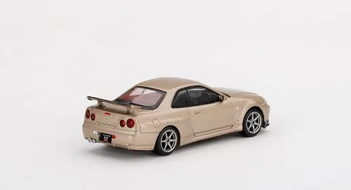 Vista 3 de True Scale Miniatures Modelo de coche compatible con Nissan Skyline GT-R R34 M Spec Silica Breath Bronze Limited Edition 1/64 Modelo de coche