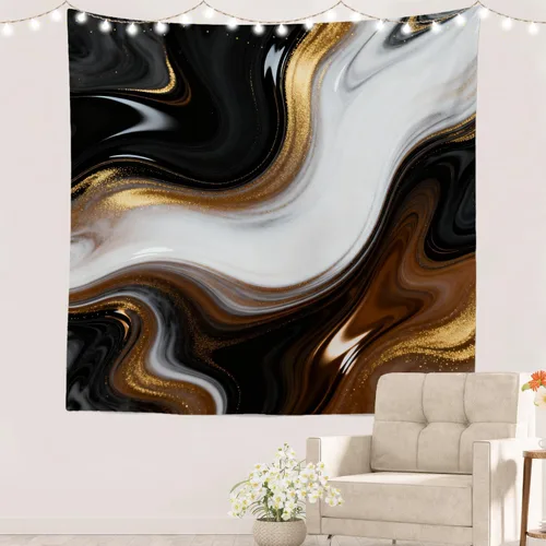 Vista 44 de Batmerry Maritime Ocean Tapestry, Anchors Wave Nautical Wall Art Hanging Decoration Polyester Fiber White Ruffled Around For Dorm Room Bedroom