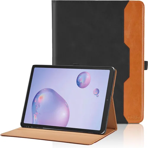 Vista 80 de Funda para Samsung Galaxy Tab A7 de 10,4 pulgadas 2020 (SM-T500/T505/T507) - Funda de piel sintética con función atril y bolsillo, función de Azul