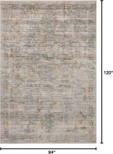 Vista 133 de Loloi Jean Stoffer Katherine Collection KES-02 Ocean/Coral 2'-7'' x 10'-0'', .25" Pile Height, Runner Rug