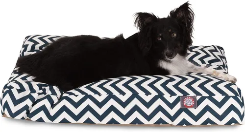 Vista 8 de Majestic Pet Products - Cama rectangular pequeña para perros con funda extraíble lavable para interiores y exteriores, color negro