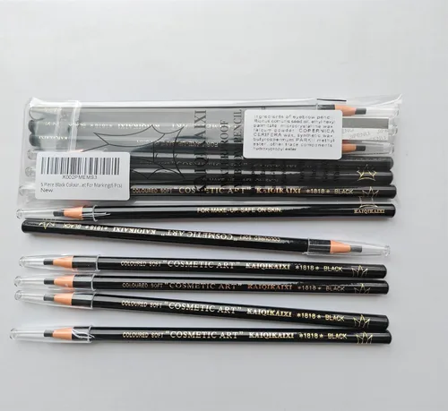 Vista 8 de Kit de maquillaje para tatuar cejas y suministros de microblading con lápices de cejas resistentes al agua - Permanentes, en 5 colores, lápices