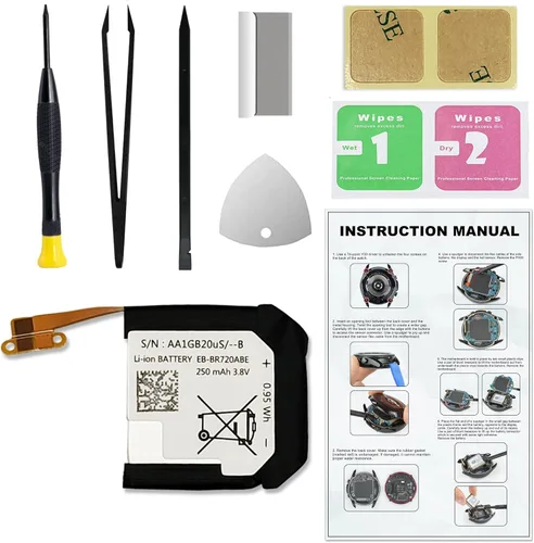 Vista 8 de Batería de repuesto para Galaxy Gear S3 Frontier & Gear S3 Classic, EB-BR760ABE Batería compatible con Samsung Gear S3 Frontier y Gear S3 Classic