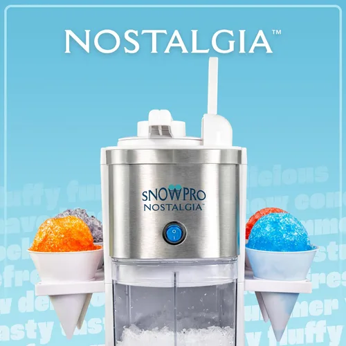 Vista 8 de Nostalgia Máquina de Hielo Raspado, Aqua