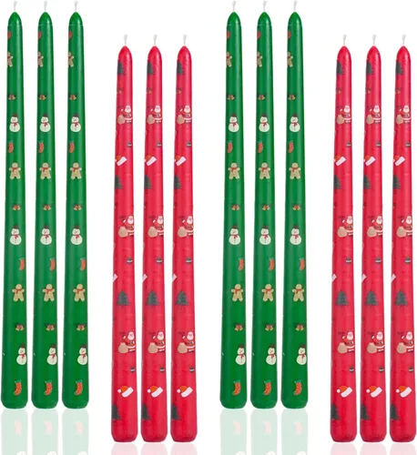 Vista 16 de Olive - Velas cónicas de 12 pulgadas sin perfume, sin humo, largas y altas para candelabros, boda, adviento decoración del hogar, cena, Navidad