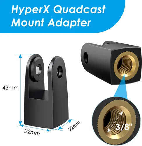 Vista 3 de 2 Pack HyperX Quadcast Stand Adapter for HyperX Microphone, Replacement Quadcast Adapter for HyperX Quadcast Boom Arm by YOUSHARES