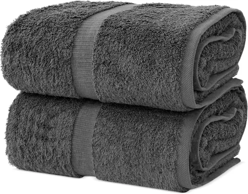 Vista 123 de Chakir Turkish Linens - Toallas turcas de 100% algodón, suaves y absorbentes (12 paños, color gris)