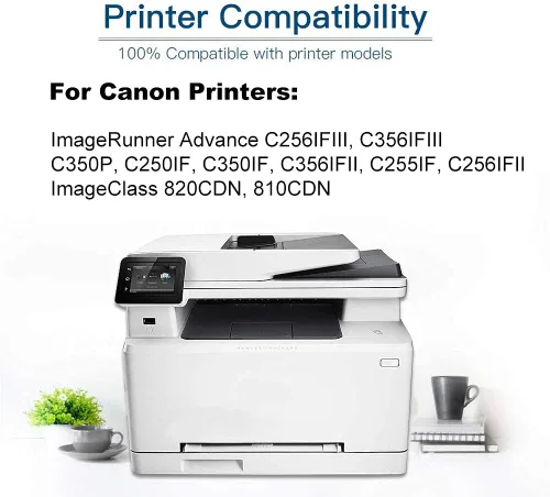 Vista 3 de 6-Pack (Black) Compatible ImageRunner Advance C256IFIII C356IFIII C350P C250IF C350IF Waste Toner Container Box (High Capacity) Replacement for