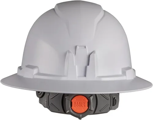 Vista 10 de Klein Tools 60406RL - Casco duro, linterna frontal recargable, sin ventilación, estilo de ala completa, acolchada, auto-absorbente, resistente al