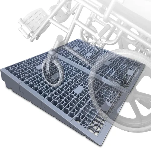 Vista 10 de Rampas de umbral modulares para puertas, rampas para sillas de ruedas de 1" de altura para el hogar interior, material de mejora sólida