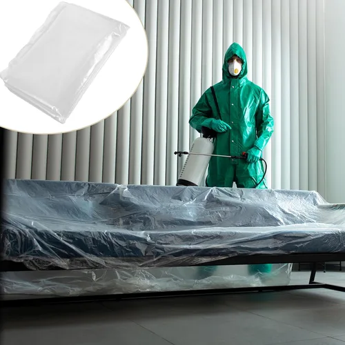 Vista 7 de COHEALI Transparent High Elasticity PE Sofa Cover Protector for Small Loveseat Washable Dust-Resistant Couch Slipcover for Moving and Furniture