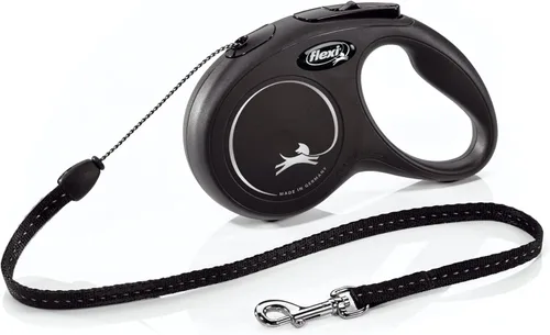 Vista 13 de FLEXI Correa Retráctil New Classic Cord para Perros Extra Pequeños de hasta 18 libras – 10 pies, Negro Correa para Caminar Mascotas Sin Enredos