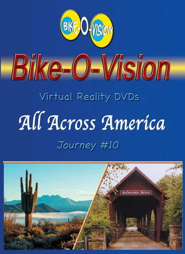 Bike-O-Vision - Virtual Cycling Adventure - All Across America, Vol. 1 - Perfect for Indoor Cycling and Treadmill Workouts - Cardio Fitness Scenery