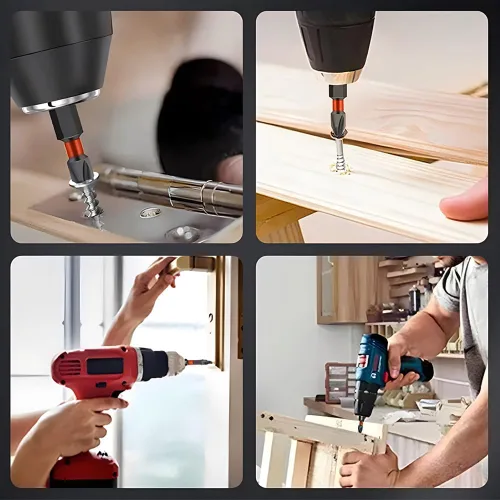 Vista 7 de Juego de brocas magnéticas Phillips #2 antideslizantes de 2 "/50 mm, magnetismo fuerte, vástago hexagonal de 1/4 de pulgada TS2, tornillos