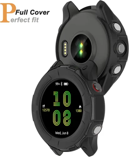 Vista 3 de Miimall Compatible con Garmin Forerunner 955 Caso, resistente a los arañazos, TPU Militar Funda de protección para Garmin Forerunner 955/955 Solar