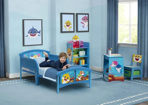 Vista 2 de Delta Children Cama infantil de plástico, Baby Shark